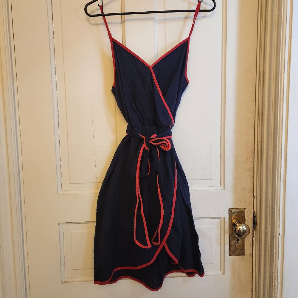 faux mini wrap dress